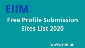 Profile Submission Sites 2020