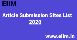 Article Submission Sites LIst