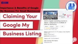 Benefits of Google My Business For Small Businesses